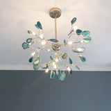 LED Agate Chandelier Modern Firefly Chandelier Living Room Bedroom Flower  Bedroom Kitchen Indoor Tree Branch Pendant Light