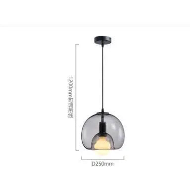  Modern Nordic Chandelier 3 Heads Iron Glass Indoor Home Decors Pendant Lights Dining Room Bar Salon Hanging Lamp Fixtures