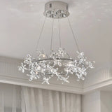 French Luxury Crystal Chandelier Romantic Princess Room Bedroom Master Light High-end Dining Room Crystal Wreath Light Fixture