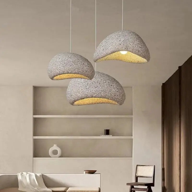 2026 Wabi-Sabi Pendant Lamp - Organic Textured Hanging Light for Dining Table