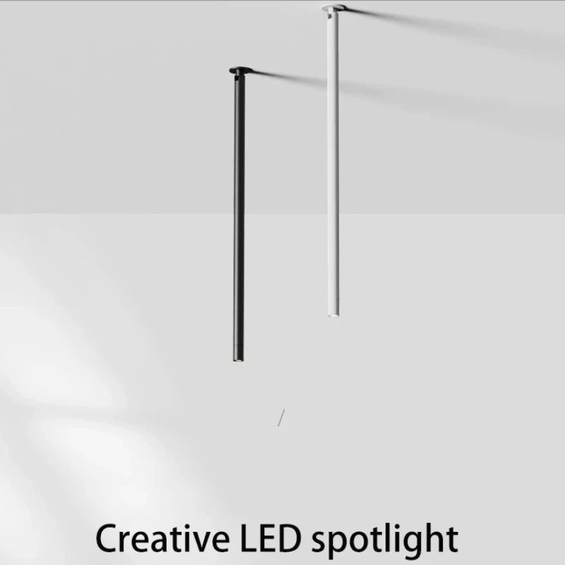 Led Spotlight Long Tube Spot Light Recessed Creative Minimalist Atmosphere Ceiling Lamp 110V 220V For Art Picture Home Room