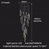 Modern Crystal Pendant Lamp - Luxury LED Hanging Light for Dining Room