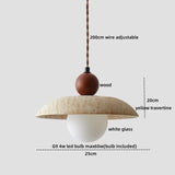 2026 New Cave Stone Pendant Light Bedroom Yellow Travertine LED Chandelier Living Dining Room Modern Hanging Lamp Decor Lighting