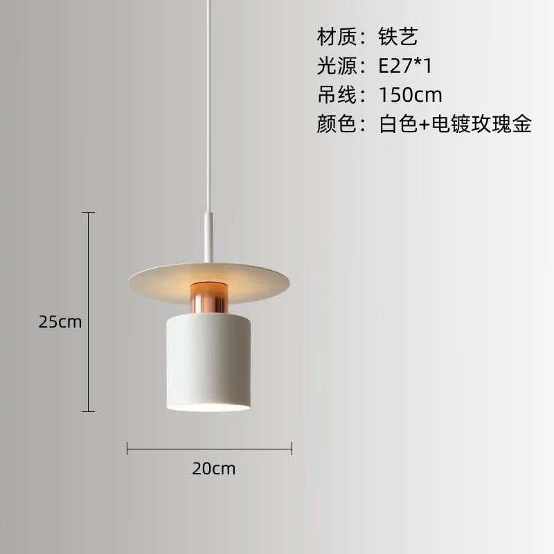 Nordic Minimalist Bedside Pendant Light - Modern Single Head Hanging Lamp