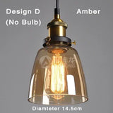 Clear Gray Amber Colour Vintage Pendant Lights Dining Glass Hanging Lamp Russia Loft Luminaire Modern Bedroom Light Fixture