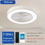 Modern ceiling fan lights for bedrooms, living rooms, dining rooms, invisible ceiling fans, Nordic minimalist and silent 110V 220V