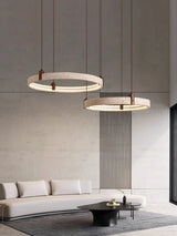 Upgrade Your Home With Our Exquisite LED Chandelier Crafted From Natural White Stone Dimming Function Wood Deco 40-60cm