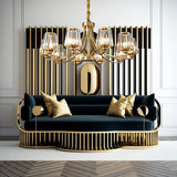 Modern Nordic Retro Luxurious Gold LED Pendant Chandelier Living Room Bedroom Home Decor Hanging Lights Lighting Fixtures Luster's