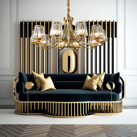 Modern Nordic Retro Luxurious Gold LED Pendant Chandelier Living Room Bedroom Home Decor Hanging Lights Lighting Fixtures Luster's