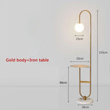 2026 Modern Nordic Floor Lamp Marble Gold Round Table LED Standing Light Art Deco Design for Living Room Sofa Side