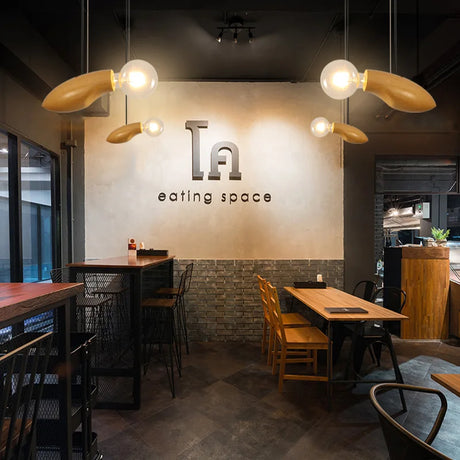 Minimalist Creative Chandelier Dining room Bedroom Living Room Bar Clothing Store restaurant Vintage Wooden Pendant Lights Hot