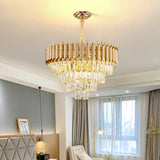 Luxury Crystal Pendant Lamp Modern Villa Living Room Lights Lustre Home Interior Decoration Dining Table Loft Ceiling Chandelier