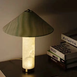 Nordic Cylindrical Marble Base LED Table Lamps Fabric Shade Living Room Study Restaurant Bedroom High-end Home Decor Desk Lights
