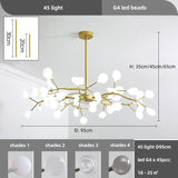 Nordic Led Creative Chandelier Modern Branch Ceiling Pendant Light For Living Room Home Decoration Lustre Indoor Lighting Lamps