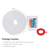 5V USB RGB LED Neon Strip Light 24key Remote Control Adhesive Tape 3535 108LED/m 6x12mm Waterproof Flexible Lamp Home Decoration