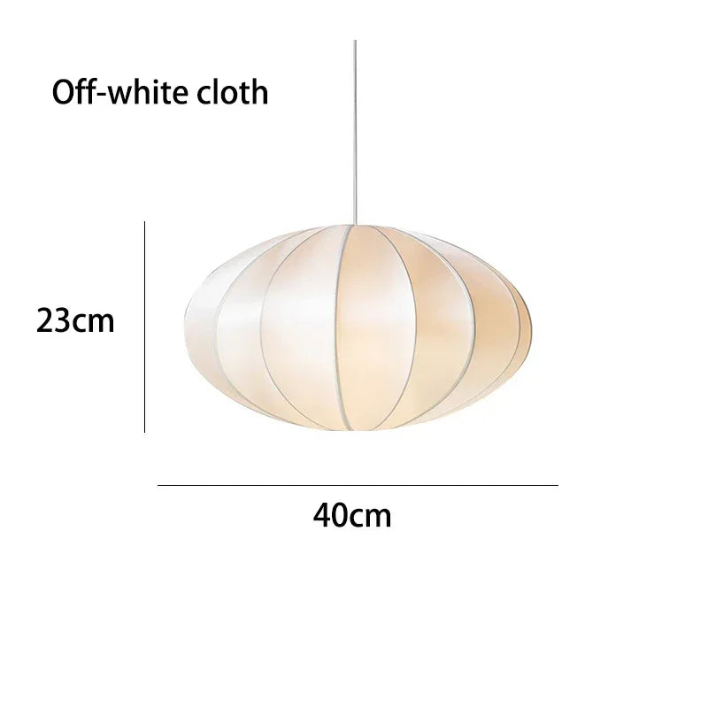 Vintage Danish Cloth Pendant Light - Rustic Fabric E27 Ceiling Hanging Lamp Fixture for Living Room, Dining Room & Bedroom