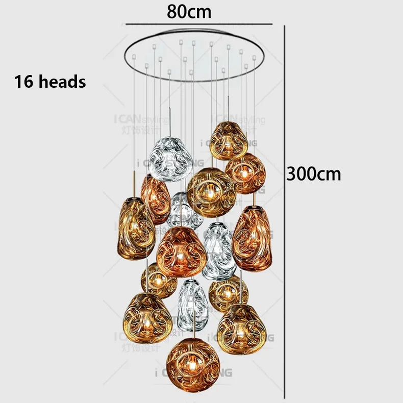 Modern home decor led lights pendant light lamps forstaircase Chandeliers for living room hanging light indoor lighting