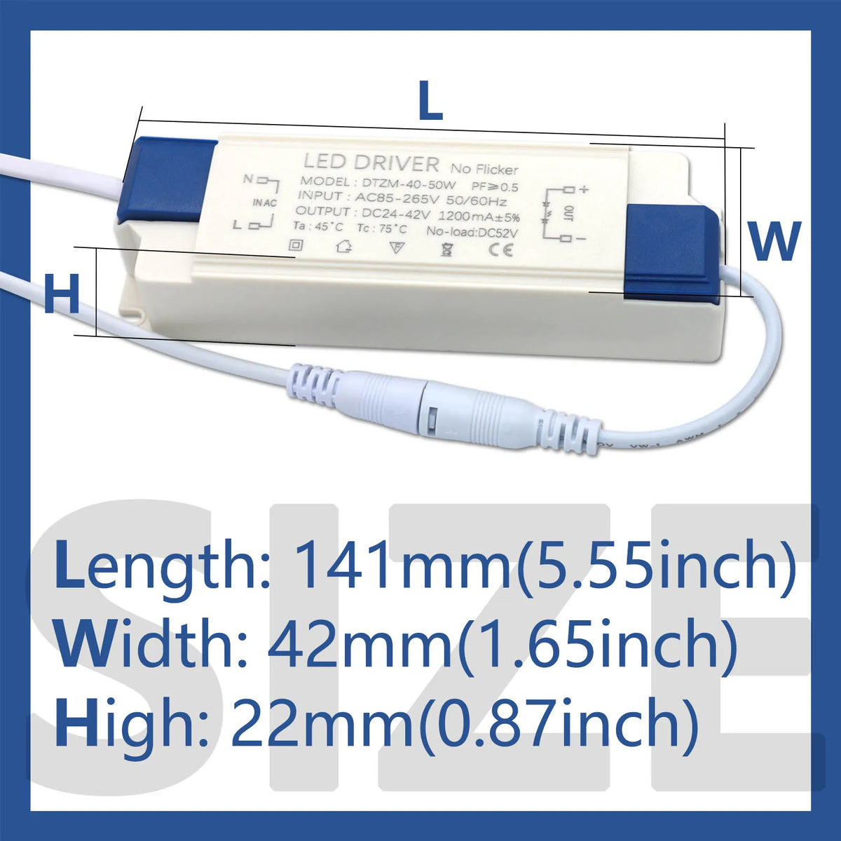 LED Driver 40-50W 1200mA AC 110V 220V to DC 24V 36V 42V Lighting Transformer Panel Light Ceilling Lamp Power Supply Adapter