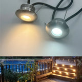 Low-Voltage DC 12V LED Deck & Step Lights - Waterproof Recessed Patio Staircase Lighting Pack