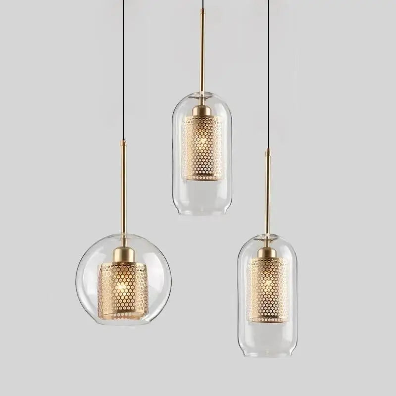 Glass Hanging Lamp Nordic Pendant Lights Dining Kitchen Lighting Fixtures  Bedroom Bedside Pendant Lamp Luminaire