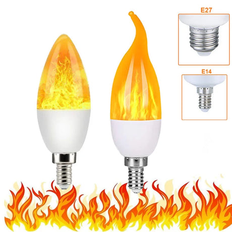 The latest E27 LED flame bulb Fire E14 Corn bulb Flicker LED light Dynamic flame effect 3W 5W 9W 85V-265V for home lighting