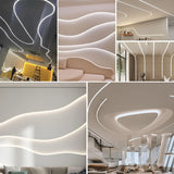 Light Strip Silicone Tube LED Diffuser Flexible Black and White Lampshade with Edge Contour Light Mask Plate Cover