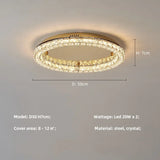 Luxuy gold LED Ceiling lamp modern crystals round ceiling chandelier for living room hotel hall bedroom restaurant lighting