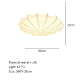 2026 Nordic Modern Ceiling Light Home Decor Lustre Salon Minimalist Silk Led Light Cream Style Bedroom For Living Dining Ceiling