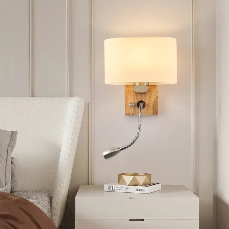 Nordic LED Wall Light with 360° Rotatable Spotlight Wall Sconce For Bedroom Living Room Stairs Indoor Lighting Fixture Luster&#39;s