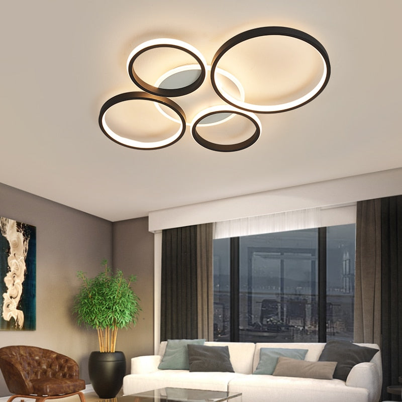 Modern LED Living Dinging Room Bedroom Ceiling Lights Nordic Designer Ring Study Kitchen Indoor Home Decor Lustre Fixtures Lamps