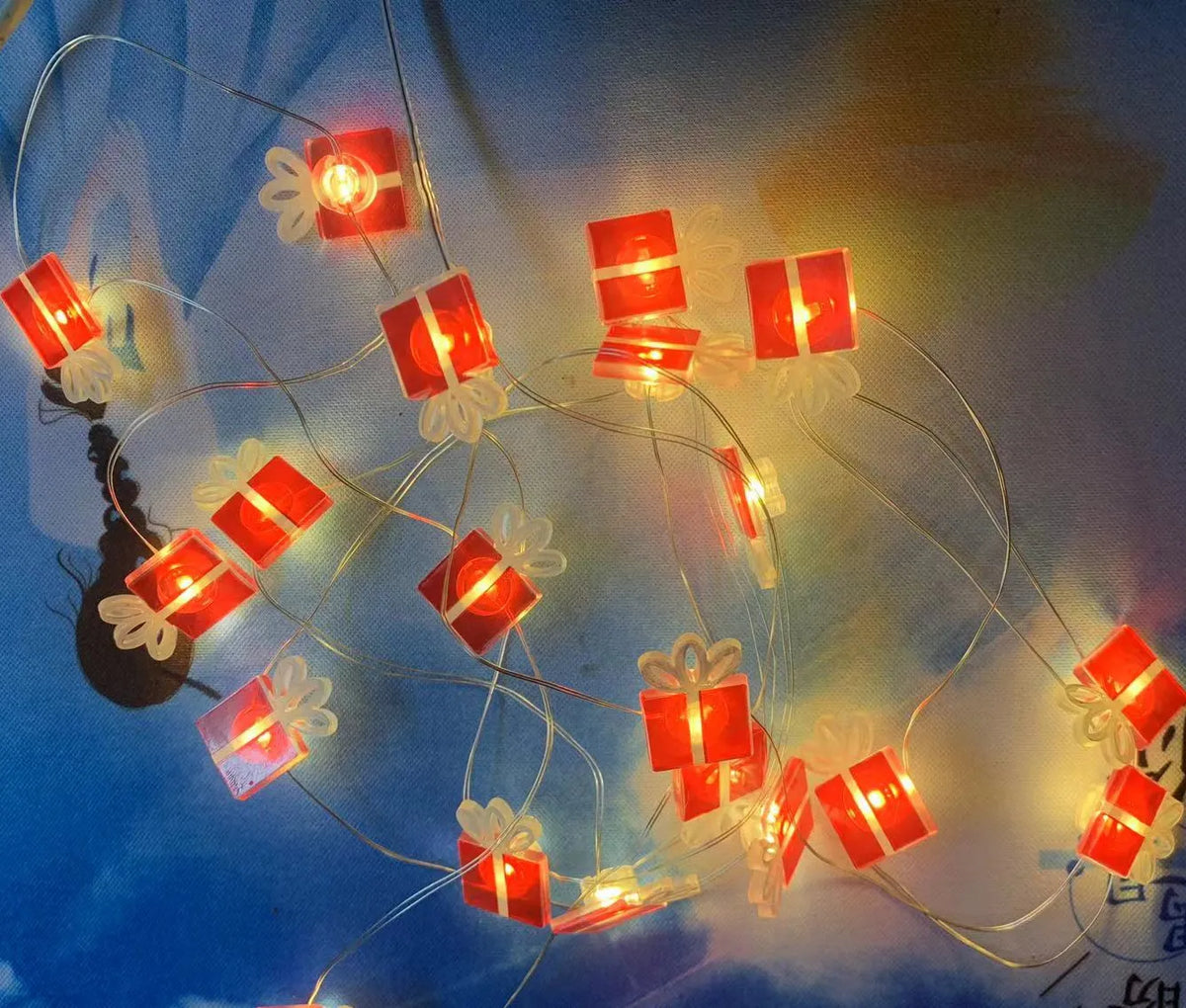 Santa Claus 2M 20LED String Lights Home Christmas Decoration Christmas Tree Ornaments 2022 Navidad Children Gifts New Year 2023