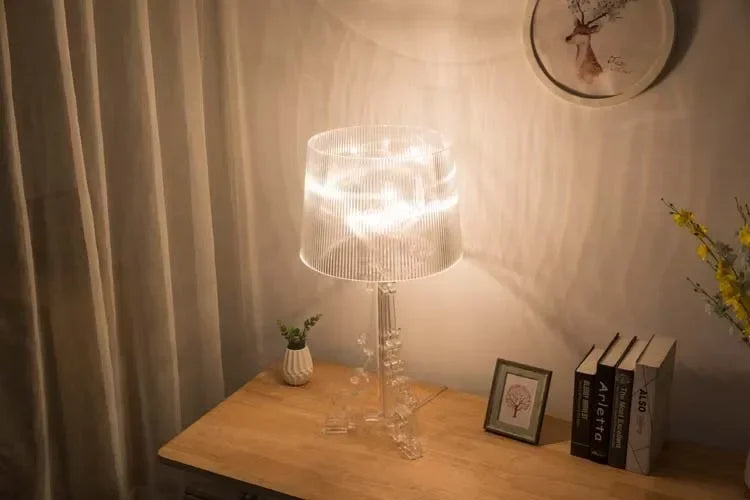 Transparent White Baroque Ghost Table Lamp Bedroom Bedside Simple Modern Creative Personality Indoor decorative desk lamp