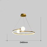 Nordic Minimalist Ring Pendant Lamp Dimmable for Table Dining Room Kitchen Island Bedroom Chandelier Lustre Lighting Fixture