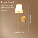 Rural LED ring Copper Ceiling Chandelier retro Fabric lamp Living Room Bedroom Home Decor Hanging Lamp American dining light