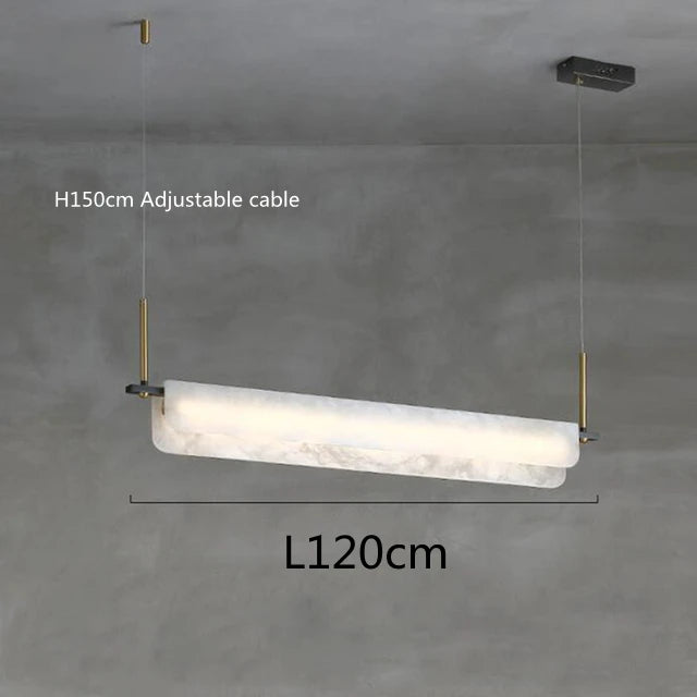 Nordic Marble Chandelier Modern White Stone Chandelier For Villa Living Room Bedroom Restaurant Decors LED Marble Pendant Lamp