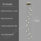 Modern Duplex Staircase LED Pendant Light - Living Room Long Hanging Lamp