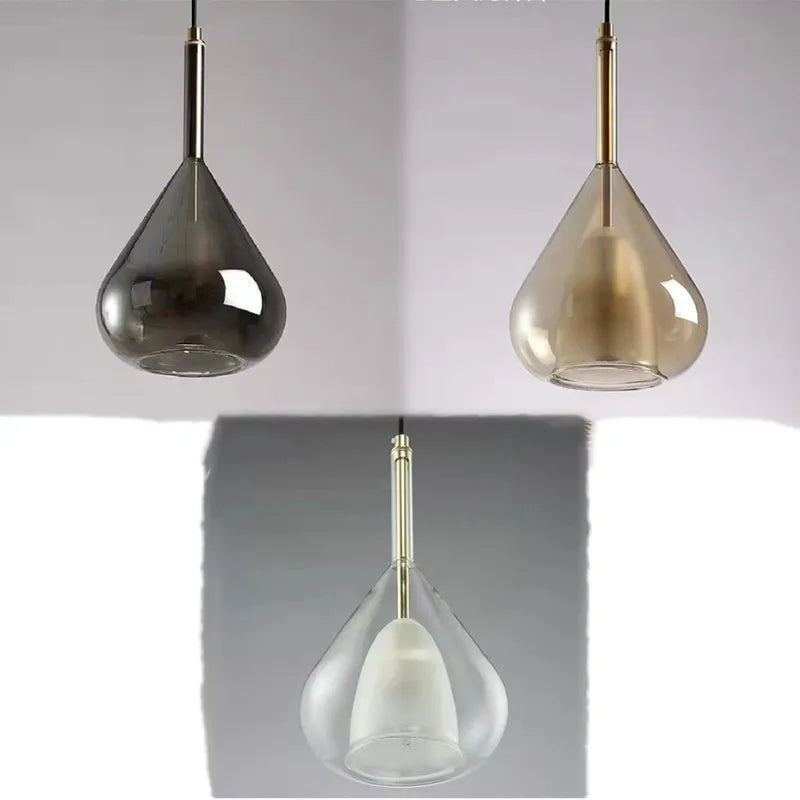 Nordic Glass Bedroom Pendant Light Postmodern Creative Designer Restaurant Bar High-End Room Decors Bedside Minimalist Hang lamps