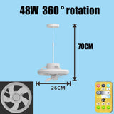 60W Ceiling Fan E27 With Led Light And Remote Control 360 ° Rotation Cooling Electric fan Lamp Chandelier For Room Home Decor