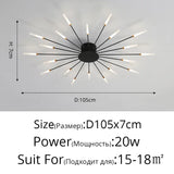 Modern Rotating Pen Tip LED Ceiling Light - Creative Sculptural Art Chandelier