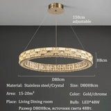 Nordic-style Luxurious Crystal Chandeliers, Led Lights, Pendant Ceiling Lamps, Suspended Chandeliers, Home Decorations, Lighting