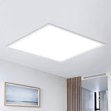 Slim Recessed Aluminum LED Panel Ceiling Lamp - Ultra-Thin Flush Mount Commercial Light Fixture for Kitchen, Bathroom & Office