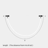 Nordic Long Line Chandelier Modern Flexible Long Tube LED  Lights Restuarant Cafe Bar Dining Room Pendant Lamps