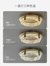 Crystal ceiling lamp master bedroom light luxury modern minimalist creative study design living room room lighting