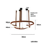 2026 Leather Belt LED Ceiling Chandelier - Luxury Living Room Hanging Lamp