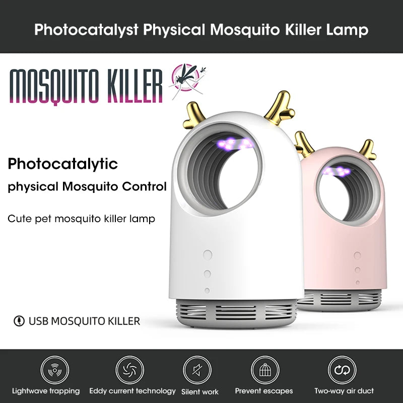 Electric Mosquito Fly Trap Harmless Mosquito Fly Exterminator Professional Inhalation Zapper Indoor Trap Multifunctional