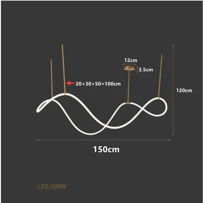 Modern Long Hose Led Art Ceiling Chandelier For Dining Room Kitchen Bar Pendant Lighting Suspension Design Lusters Luminaires