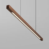 Nordic Luxury Pendant Lights Wooden Long Line Pendant Lights LED Light Kitchen Island Dining Room Office Desk Lamp Lighting