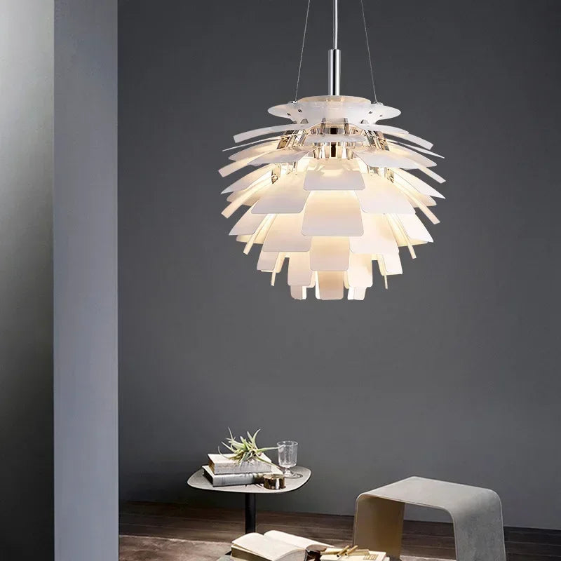 Nordic Designer Postmodern Simple Chiba Chandeliers Living Room Dining Room Creative Aluminum Pendant Light Home Decoration LED