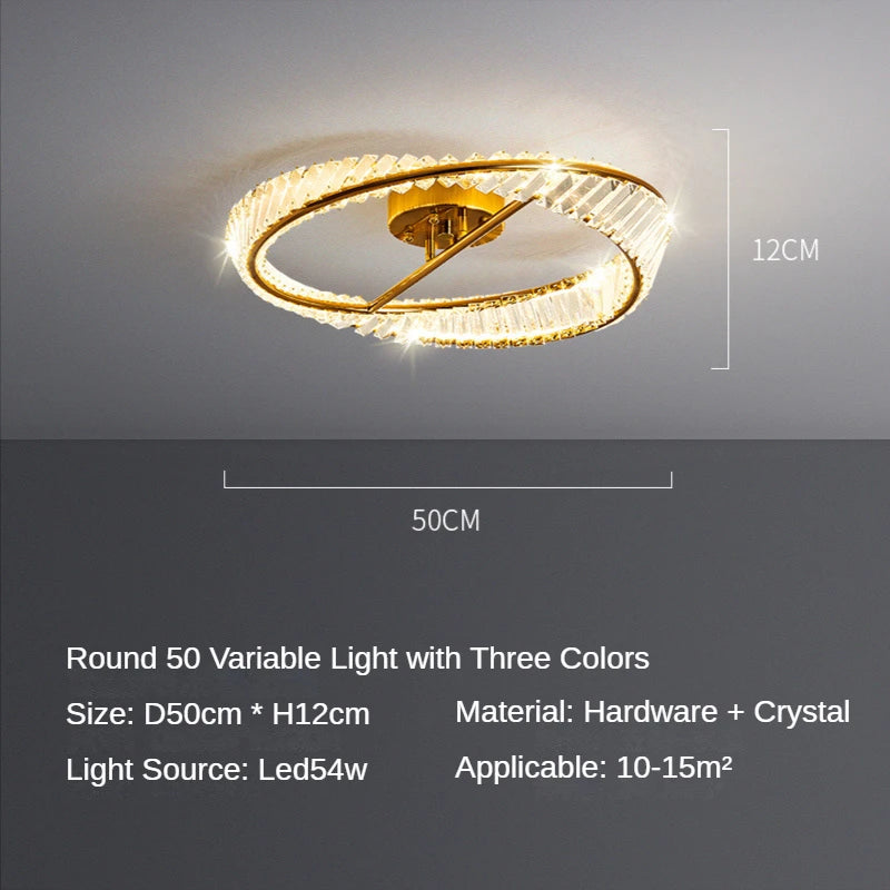 2025 Luxury Ceiling Lamps Modern Bedroom Crystal Led Chandelier Lamps Living Room Ceiling Lights Luster Indoor Lighting Fixtures