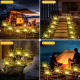 4pcs/6pcs Outdoor Solar Garden Lights Outdoor Solar Smart Firework Lights for Garden Patio Outdoor Holiday Decorations
